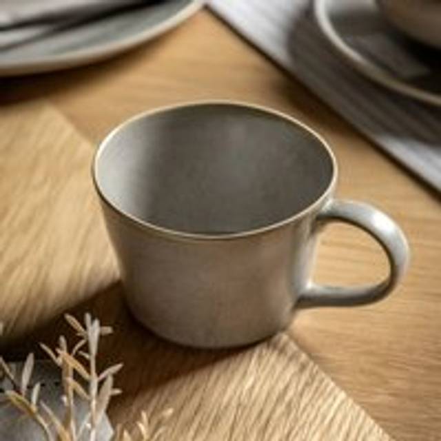 Pebble Glaze Mug - Dove Grey (Pack of 4) - Natural