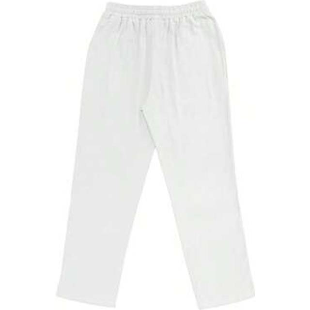 SHEIN White Linen Woven Loose Casual Long Pants, Suitable For Spring/Autumn/Summer