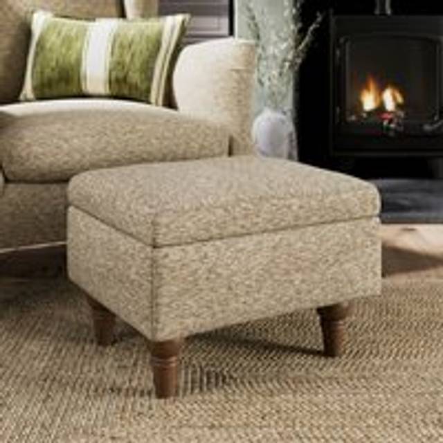 Charnwood Blended Chenille Storage Footstool - Natural