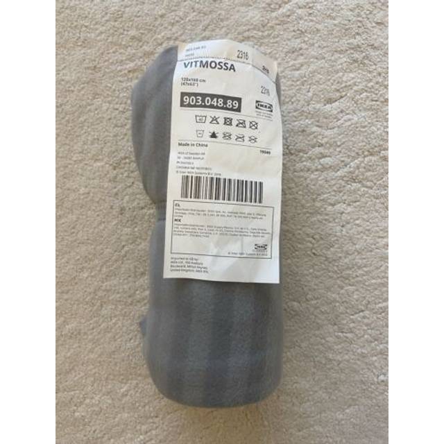 Vitmossa fleece throw warm blanket grey machine washable sofa throws 120x160cm