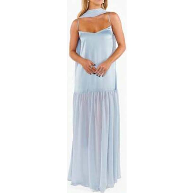 SHEIN Women Floral Tube Maxi Dress With Scarf Sexy Strapless Backless Long Dress Y2K Formal Cocktail Prom Dress