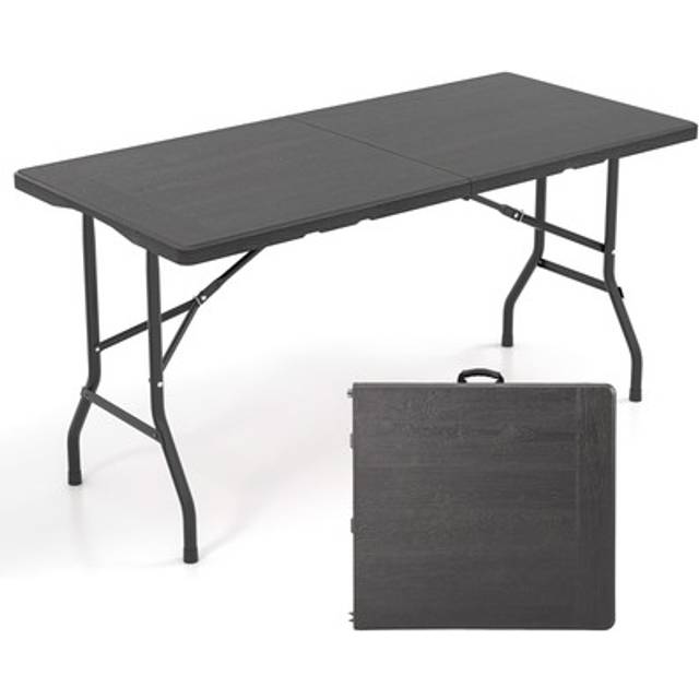 Foldable camping table for 4-6 people-black