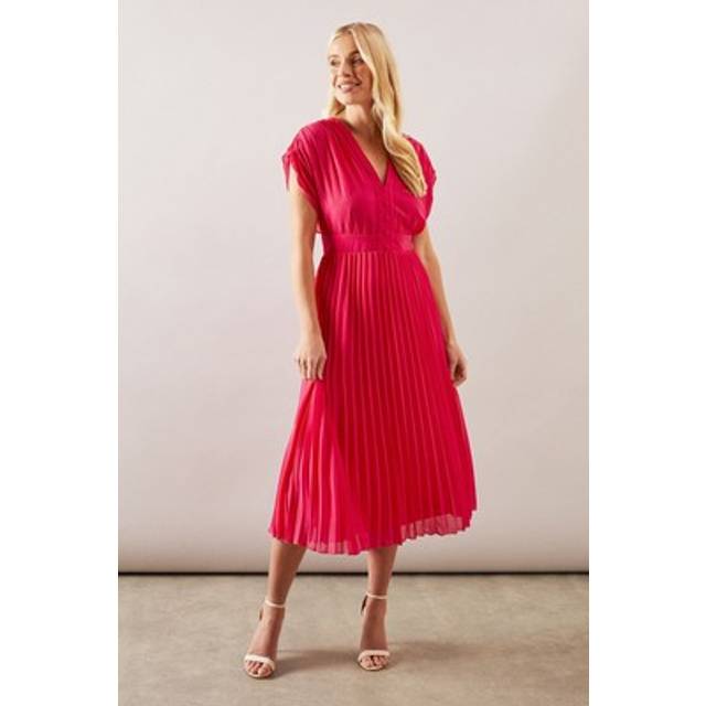 Wallis hot pink fit & flare dress womens occasion dresses