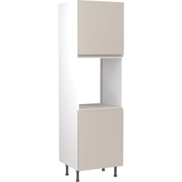 Flatpack Single Oven Tower J-pull Ultra Matt Light Grey Slab 600mm - FKKJ0731