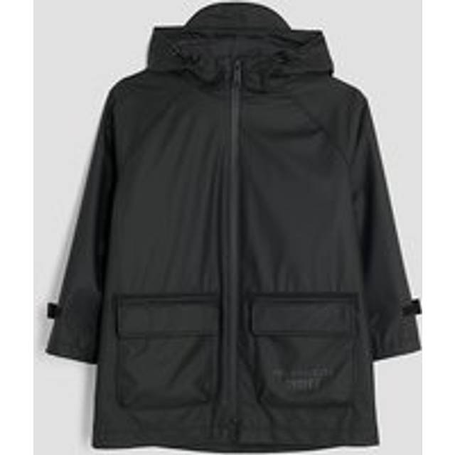 River Island Boys Black Hooded Raincoat - 11-12 Yrs