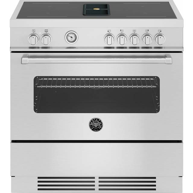 Bertazzoni Master Deluxe Series MASCH94I1EXT 90cm Electric Range Cooker with Induction Hob - Stainless Steel - A Rated