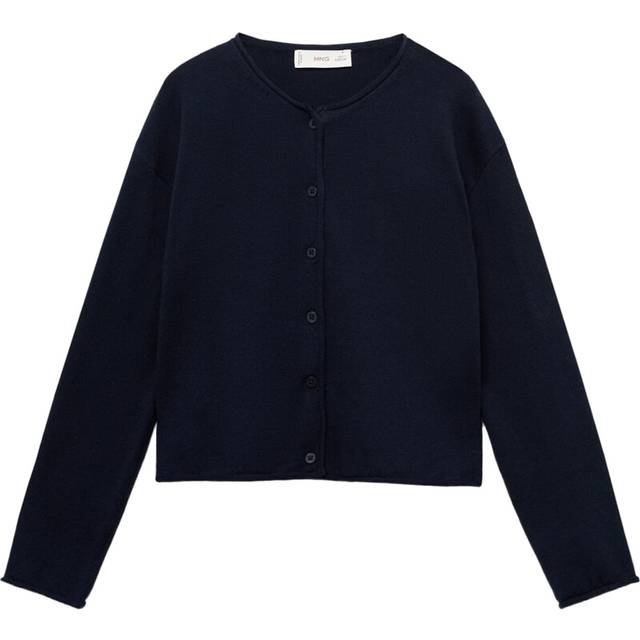 Long sleeves knit cardigan navy - Kids - 5-6 years - MANGO KIDS - Navy