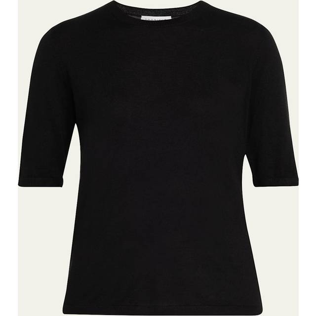 Brunner Short-Sleeve Cashmere-Silk T-Shirt - BLACK - Small