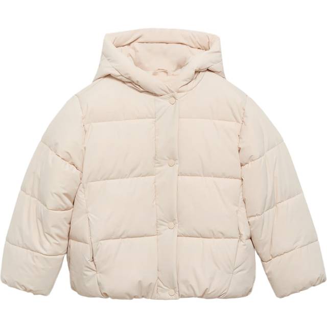 Hooded liner quilted coat ecru - Kids - 9 - MANGO KIDS - Ecru