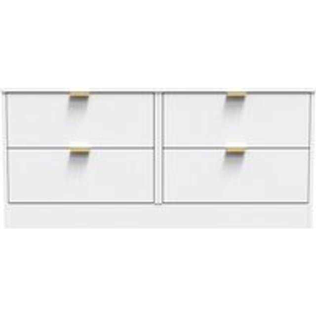 Welcome Furniture Ready Assembled Nashville 4 Drawer Bed Box In White Matt, White