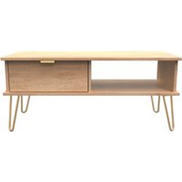 Hong Kong F Coffee Table Dark Oak 1 Shelf 1 Drawer 40cm