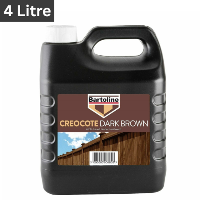 4l creocote bartoline oil based wood treatment protect shed fence timber trellis