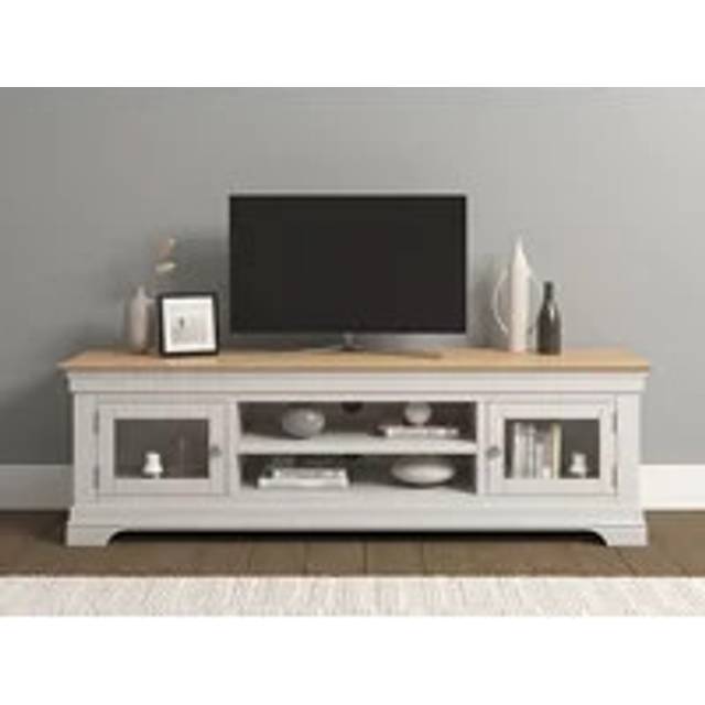 Seconique Bordeaux Ivory and Oak 2 Door Wide TV Cabinet Assembled
