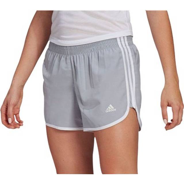 Adidas marathon 20 womens running shorts grey 3 inch lined breathable run short
