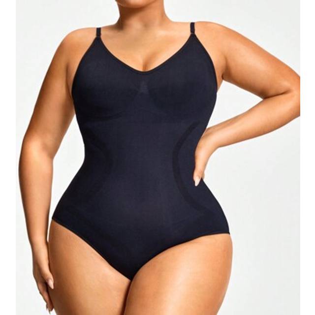 SHEIN Plus Size Solid Color Sleeveless Minimalist Fitted Casual Catsuit