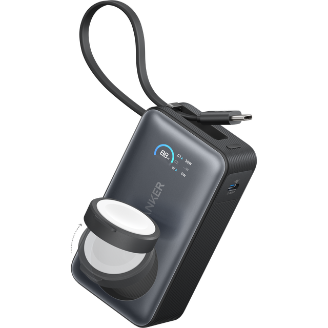 Anker MagGo Power Bank (10K, 35W, For Apple Watch) Black Stone
