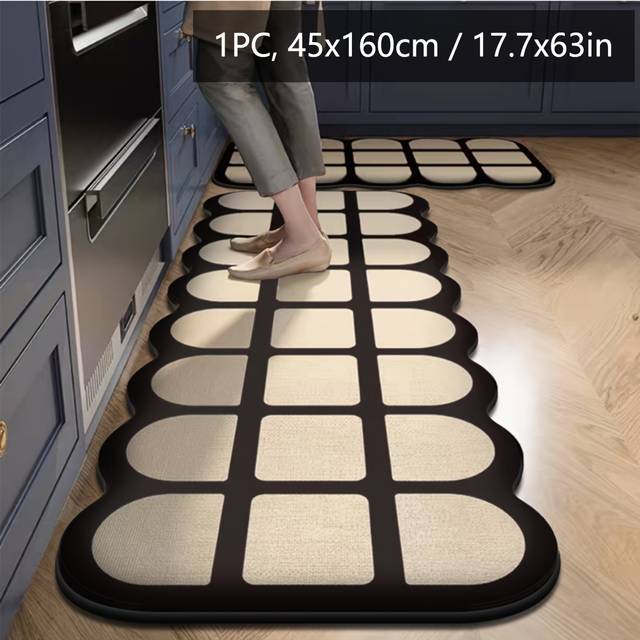 TEMU Thickened Kitchen Long Strip Absorbent Anti-slip Floor Mat Fleece Door Mat