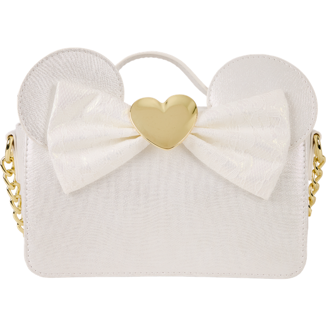 Loungefly Disney: Minnie Mouse Iridescent Lace Wedding Crossbody Bag