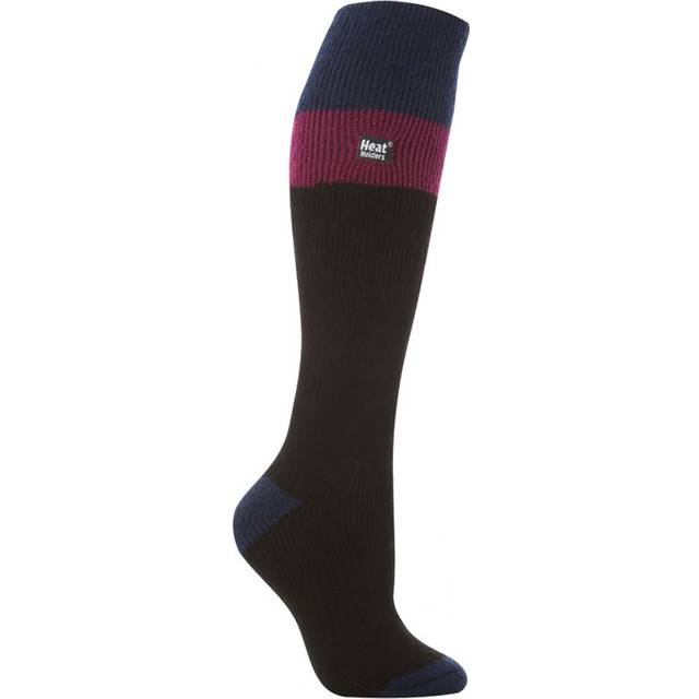 Heat Holders Extra Long 2.3 Tog Winter Knee High Thermal Ski Socks In Black - 4-8
