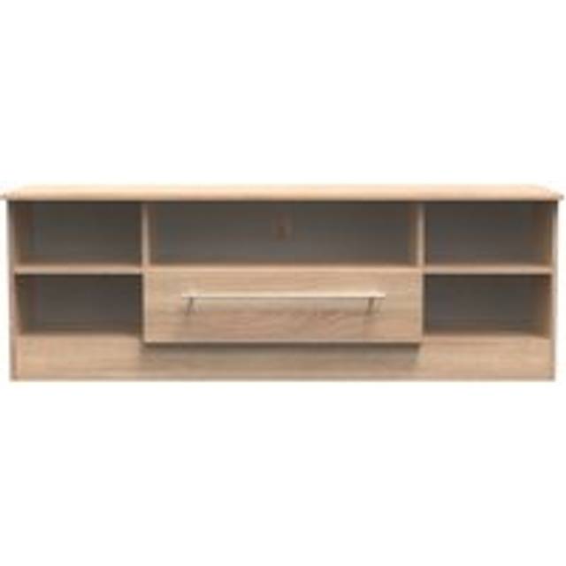 Sherwood TV Unit Light Oak 5 Shelves 1 Drawer 146cm