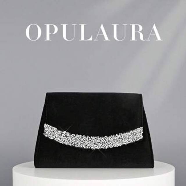 SHEIN OpulAura Women&#39;s Elegant Autumn/Winter Luxury Velvet Flap Clutch, Sparkling Rhinestone Decor Minimalist Fashion Evening Bag, Suitable For Formal Occas