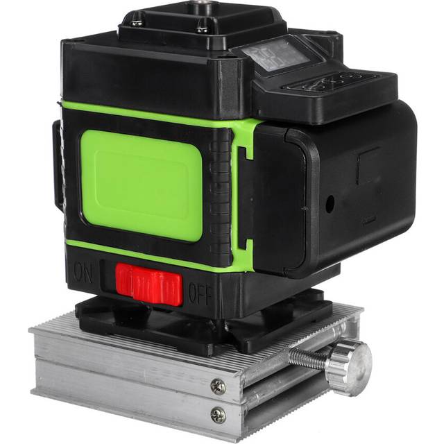 LED Display LD Green Light Laser Level 3D 360 12 Line Cross Self Leveling Measure Tool
