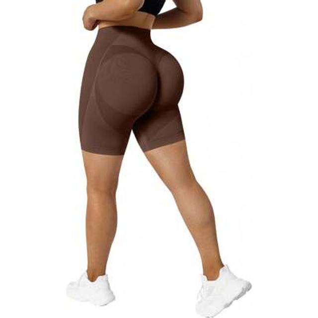 SHEIN Women&#39;s Solid Color High Waist Seamless Elastic Sports Shorts