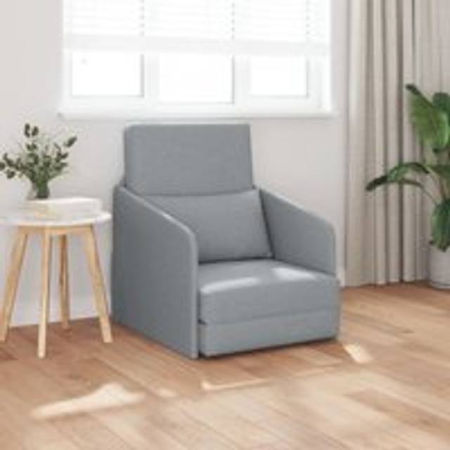 Berkfield Home Floor Sofa Bed 2-in-1 Light Grey 65x80x83 cm Fabric | Size: 65 x 80 x 83 cm