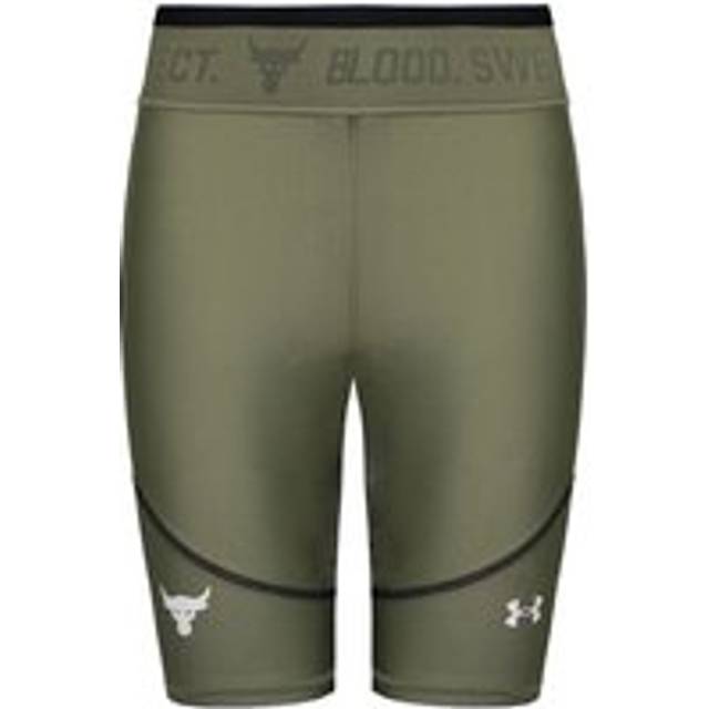 Under Armour Project Rock Womens Green Bike Shorts - Size Medium