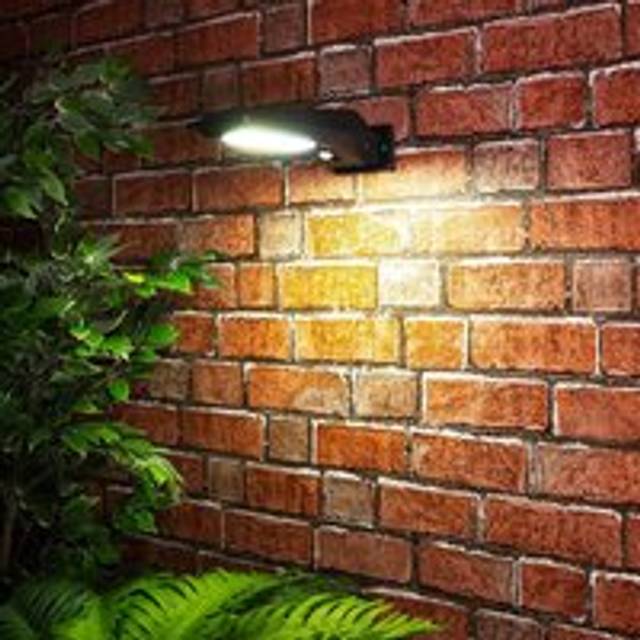 Solar Powered Pir Motion Sensor Street Lamp Style Wall Security Light - 186 Lumen Outdoor Garden Wall Lighting With 3M Detection - One Size