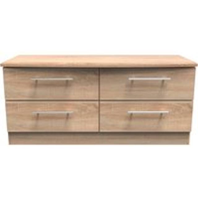 Crowndale Sherwood 4 Drawer Bardolino Oak Bed Box - Brown