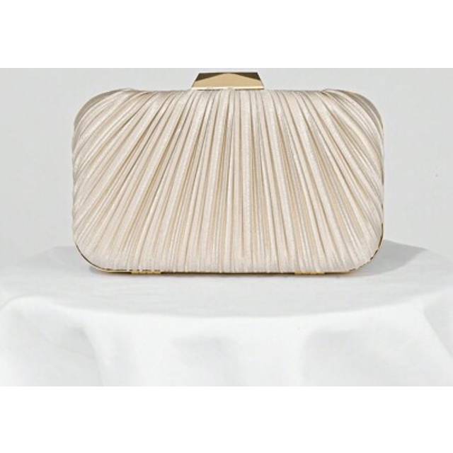 SHEIN Pleated Satin Design Box Shape Clutch Bag, Suitable For Evening Party, Banquet, Formal Dress, Prom, With Chain, Perfectly Matching With Prom Dresses F