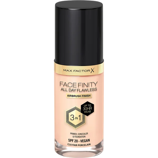Max Factor Facefinity All Day Flawless 3 In 1 Foundation C10-Fair Porcelain 30ml