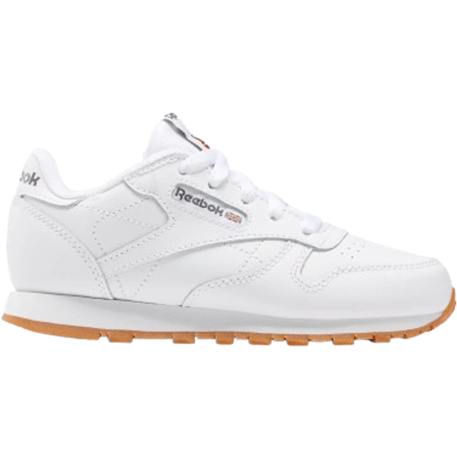 Reebok Classic Leather - Läderskor för män, Vit vit gummi Int, 29 EU