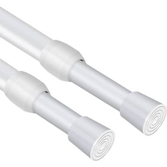 Vista 105-190cm Extendable Curtain Poles No Drill Tension Rods Extendable Curtain Rod Adjustable for DIY Projects, Cupboard, Kitchen, Bathroom,