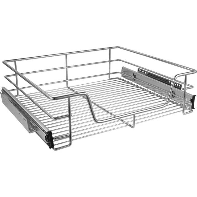 HI Telescopic Drawer Basket Pull-Out 60cm Stainless Steel Home Storage Basket