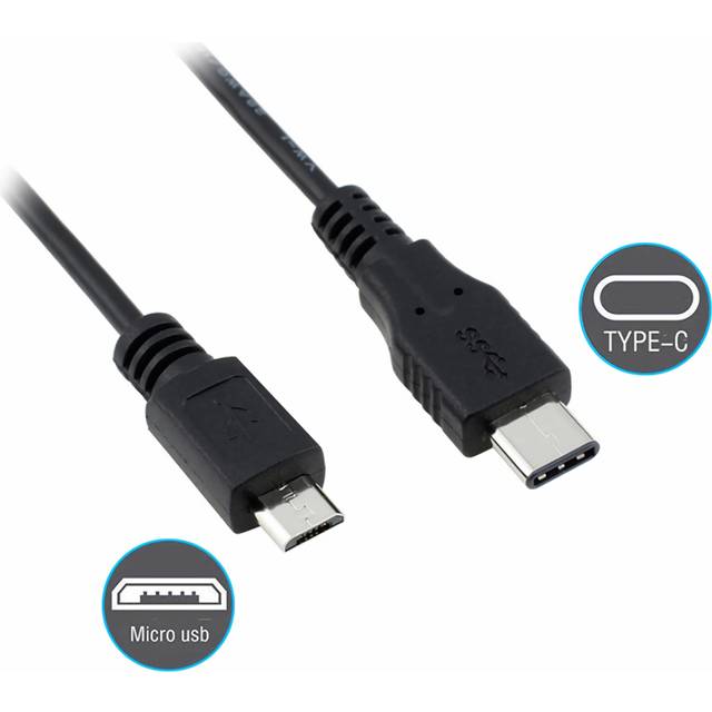 R19 usb 3.1 type c plug to micro usb 2.0 plug data cable charging cable 1m