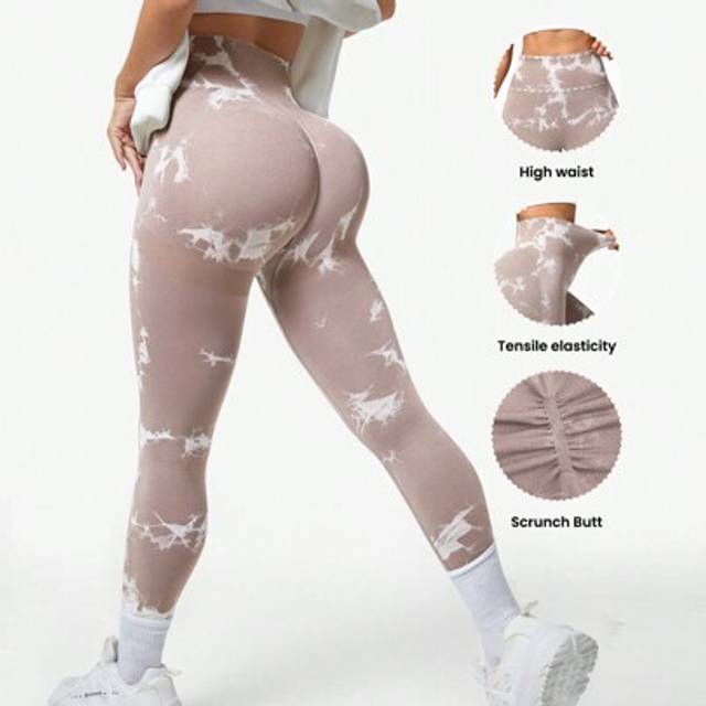 SHEIN Tie-Dye High Waist Seamless Yoga Leggings