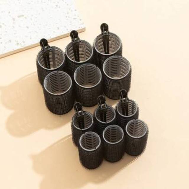 SHEIN 18pcs/Set Large Size Hair Rollers With Clips, Self-Gripping Curler Suitable For Long/Medium/Short Hair And Bangs, DIY Hair Curling Tool (Includes 12pc
