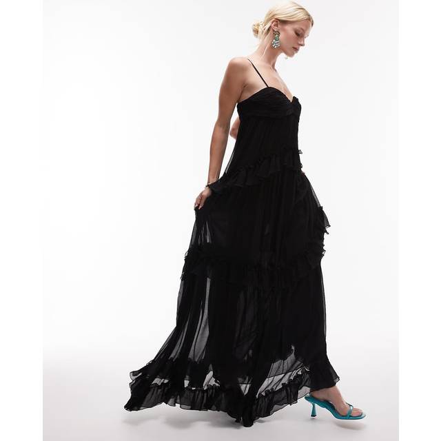 Strapless maxi-dress black - Woman - 8 - MANGO - Black
