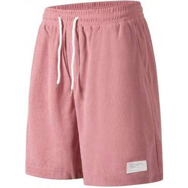 SHEIN Men&#39;s Casual Corduroy Shorts, Versatile Knee-Length Shorts