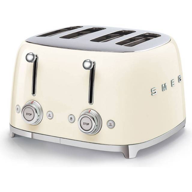 Smeg Smeg 50's Style brödrost 4x4 skivor Créme vit - Beige