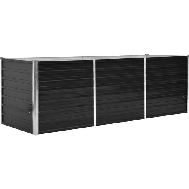 vidaXL Garden Raised Bed Anthracite 240x80x77 cm Galvanised Steel