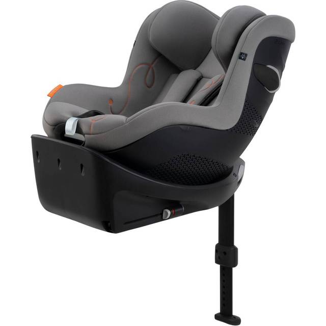 CYBEX Gold Sirona Gi i-Size Comfort bilbarnstol med bas, Från ca 3 månader till 4 år, Max 20 kg, 61-105 cm, Lava Grey (Grå)