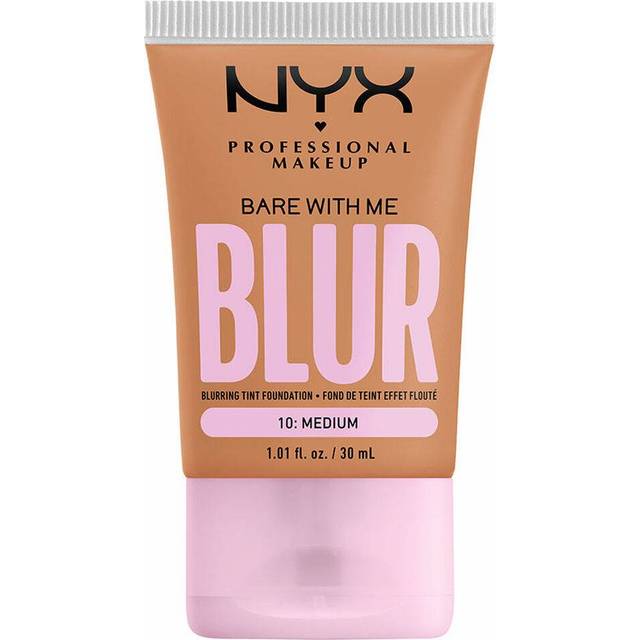 NYX Professional Makeup Mjukgörande foundation med medelhög täckning och matt finish, upp till 12 timmars vård och fukt, med niacinamider, bar med mig, färg: Medium, 1 x 30 ml