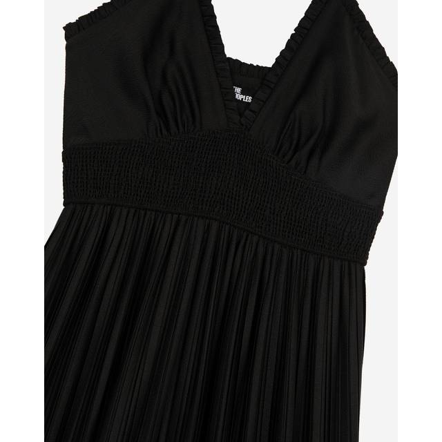 Pleated Flared Dress - BLA01 - Rock culture, sharp tailoring and Parisian nights are at the core of the DNA that informs French label The Kooples design aesthetic. Founded in 2008 by the Elicha brothers, each collection largely features wardrobe staples including bohemian dresses, outerwear and everyday basics, that are finished with sleek details offering an edgy aesthetic that the brand is known for.