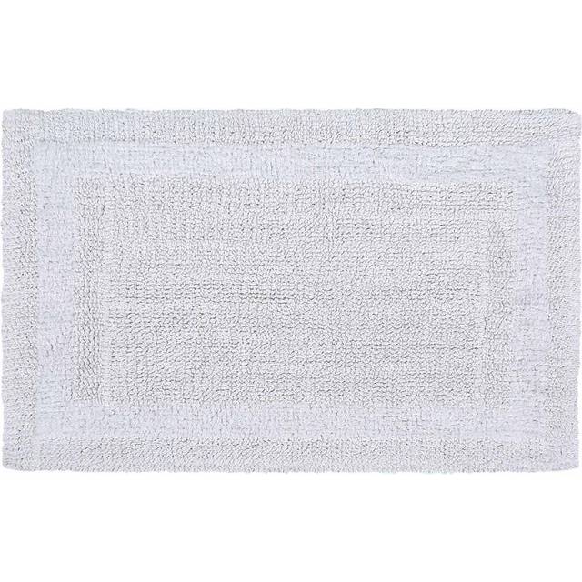Homescapes Luxury Reversible White Extra Large Cotton Bath Mat, 70 x 120 cm, Machine Washable, Super Absorbent, Soft and Tufted, Eco Friendly