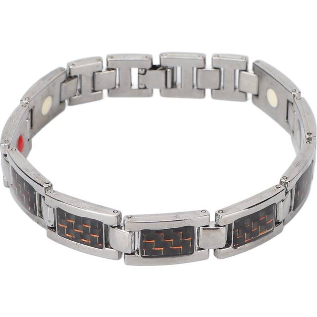 Titanium Steel Carbon Fiber Bracelet Arthritis Pain Relief Therapy Bracelets Gift Tool for Daily green