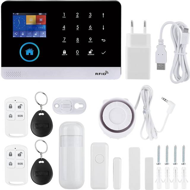 433MHZ Wireless GSM+GPRs WIFI Intelligent Video Alarm Smart Home Security Alarm System Kit