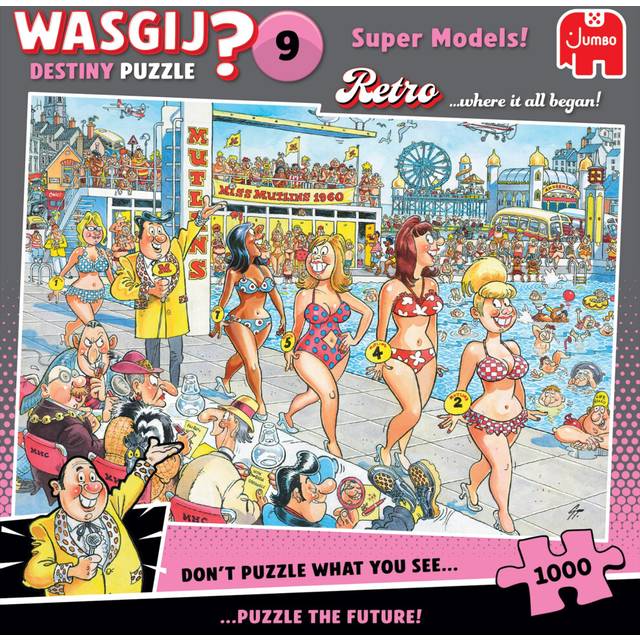 Wasgij Retro Destiny 9, Super Models - Unique 1000 Piece Jigsaw Puzzle for Adults - Colourful, Puzzling, Challenging & Brainteasing Adult Jigsaws -